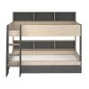 Calicosy Lits Enfant Lits Superposés Avec Niches De Rangement - 90x200 Cm - Gris