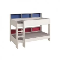 Calicosy Lits Enfant Lits Superposés Avec Niches De Rangement - 90x200 Cm - Multicolor