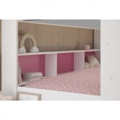 Calicosy Lits Enfant Lits Superposés Avec Niches De Rangement - 90x200 Cm - Multicolor -Lits enfant Soldes lits superposes avec niches de rangement 90x200 cm multicolor 4