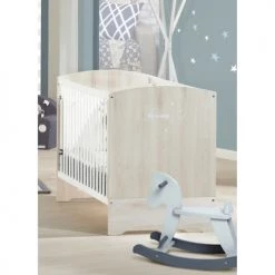 Sauthon Lits Enfant Little Big Bed 140x70 Hêtre Cendré En Bois Blanc -Lits enfant Soldes little big bed 140x70 hetre cendre en bois blanc 3
