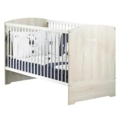 Sauthon Lits Enfant Little Big Bed 140x70 Hêtre Cendré En Bois Blanc -Lits enfant Soldes little big bed 140x70 hetre cendre en bois blanc 4