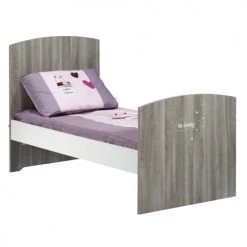 BabyPrice Lits Enfant Little Big Bed 140x70 Hêtre Cendré En Bois Gris Foncé -Lits enfant Soldes little big bed 140x70 hetre cendre en bois gris fonce 2