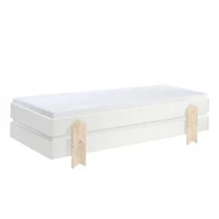 Vipack Lits Enfant Lot De 2 Lit Empilable 90x200 Sommier Inclus Blanc
