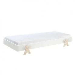 Vipack Lits Enfant Lot De 3 Lit Empilable 90x200 Sommier Inclus Blanc -Lits enfant Soldes lot de 3 lit empilable 90x200 sommier inclus blanc 2