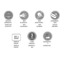 Bopita Matelas Bébé Et Enfant Matelas 70x150x10 Cm Avec Housse Amovible HR40 -Lits enfant Soldes matelas 70x150x10 cm avec housse amovible hr40 4