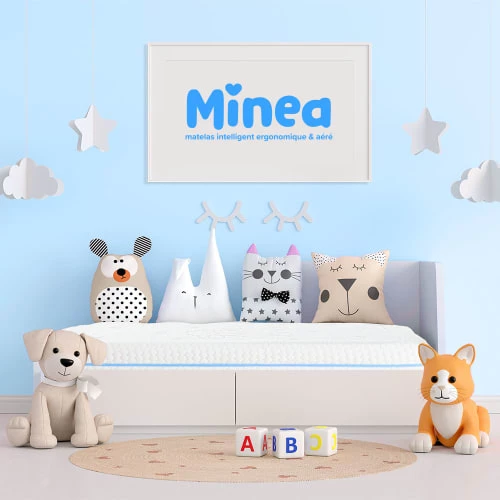 MINEA Matelas Bébé Et Enfant Matelas Bleu 90x200 Mousses HD & Supersoft 3 MINEA Matelas Bébé Et Enfant Matelas Bleu 90x200 Mousses HD & Supersoft – Image 3