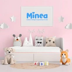MINEA Matelas Bébé Et Enfant Matelas Rose 80x200 Mousses HD & Supersoft -Lits enfant Soldes matelas rose 80x200 mousses hd supersoft 2