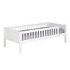 ID Kids Lits Enfant Pack Lit Avec Barrières Et Matelas 90x190 Cm Bois Massif Blanc