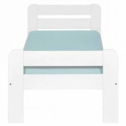 ID Kids Lits Enfant Pack Lit Avec Matelas 90x190 Cm Bois Massif Blanc -Lits enfant Soldes pack lit avec matelas 90x190 cm bois massif blanc 13