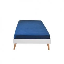 ID Kids Lits Enfant Pack Lit Avec Pieds Et Matelas 90x190 Cm Bois Massif Blanc -Lits enfant Soldes pack lit avec pieds et matelas 90x190 cm bois massif blanc 3