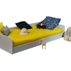 ID Kids Lits Enfant Pack Lit Enfant Avec Matelas 90x190 Cm Bois Massif -Lits enfant Soldes pack lit enfant avec matelas 90x190 cm bois massif gris clair