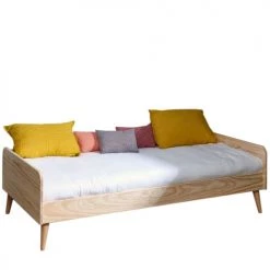 ID Kids Lits Enfant Pack Lit Enfant Avec Pieds Et Matelas 90x190 Cm Bois Massif