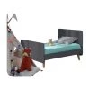 ID Kids Lits Enfant Pack Lit évolutif Avec Matelas 90x190 Cm Bois Massif Anthracite