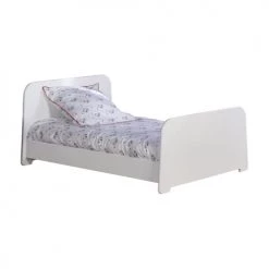 ID Kids Lits Enfant Pack Lit évolutif Avec Matelas 90x190 Cm Bois Massif Blanc