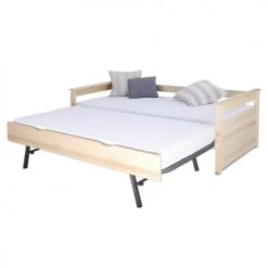 ID Kids Lits Enfant Pack Lit Gigogne Avec 2 Matelas 80x190 Cm Bois Massif -Lits enfant Soldes pack lit gigogne avec 2 matelas 80x190 cm bois massif 5