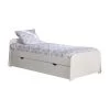 ID Kids Lits Enfant Pack Lit Gigogne Avec 2 Matelas 90x190 Cm Bois Massif Blanc
