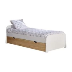 ID Kids Lits Enfant Pack Lit Gigogne Avec 2 Matelas 90x190 Cm Bois Massif Blanc Et Bois -Lits enfant Soldes pack lit gigogne avec 2 matelas 90x190 cm bois massif blanc et bois 18