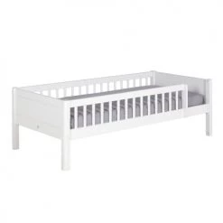 ID Kids Lits Enfant Pack Lit Gigogne Avec 2 Matelas 90x190 Cm Bois Massif Blanc Et Bois