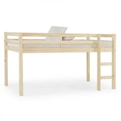 ID Kids Lits Enfant Pack Lit Mi-hauteur Avec Matelas 90x200 Cm Bois Massif -Lits enfant Soldes pack lit mi hauteur avec matelas 90x200 cm bois massif 3