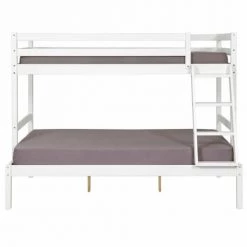 ID Kids Lits Enfant Pack Lit Superposé Avec 2 Matelas 120x190 Cm Bois Massif Blanc -Lits enfant Soldes pack lit superpose avec 2 matelas 120x190 cm bois massif blanc 4