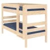 ID Kids Lits Enfant Pack Lit Superposé Avec 2 Matelas 90x200 Cm Bois Massif
