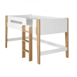 ID Kids Lits Enfant Pack Lit Superposé Avec Matelas 90x190 Cm Bois Massif Blanc Et Bois -Lits enfant Soldes pack lit superpose avec matelas 90x190 cm bois massif blanc et bois 3