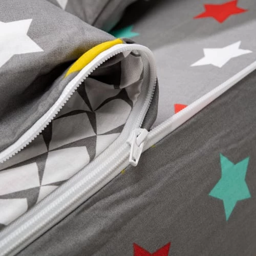 Bleu Câlin Couettes Et Oreillers Bébé Et Enfant Set De Couchage Prêt à Dormir Avec Couette Motif Stars 90x190cm 2 Bleu Câlin Couettes Et Oreillers Bébé Et Enfant Set De Couchage Prêt à Dormir Avec Couette Motif Stars 90x190cm – Image 2